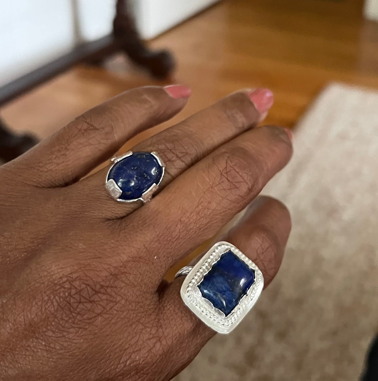 Lapis oval ring