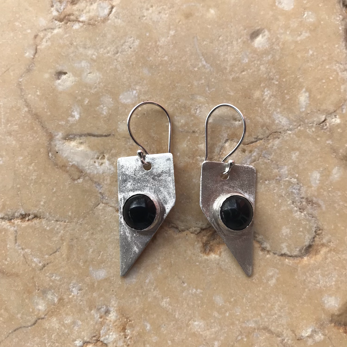 Sterling onyx earrings image 1
