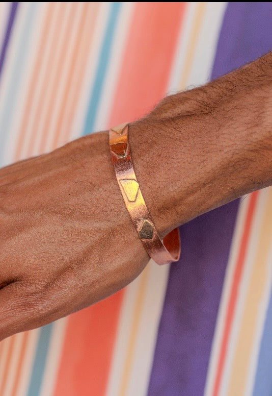 Copper brass bracelet