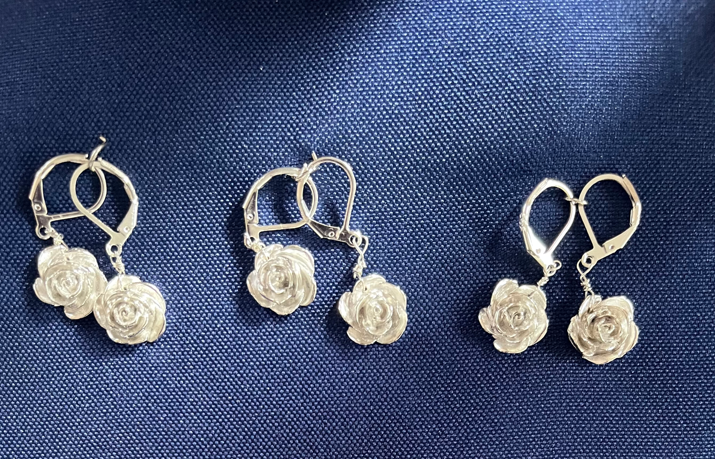 Rose bud earring image 2