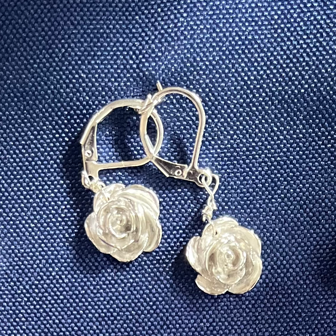 Rose bud earring image 2