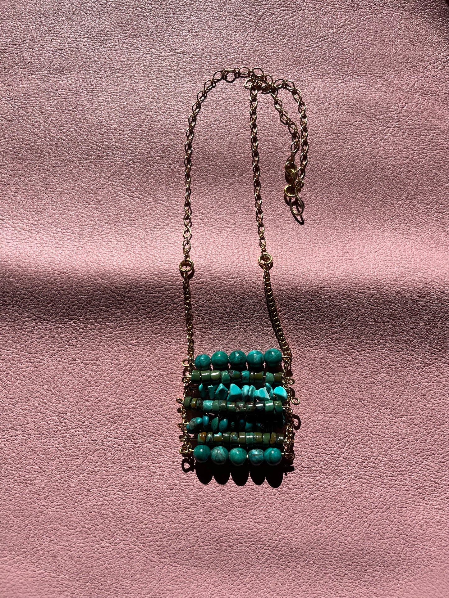 Turquoise bar necklace
