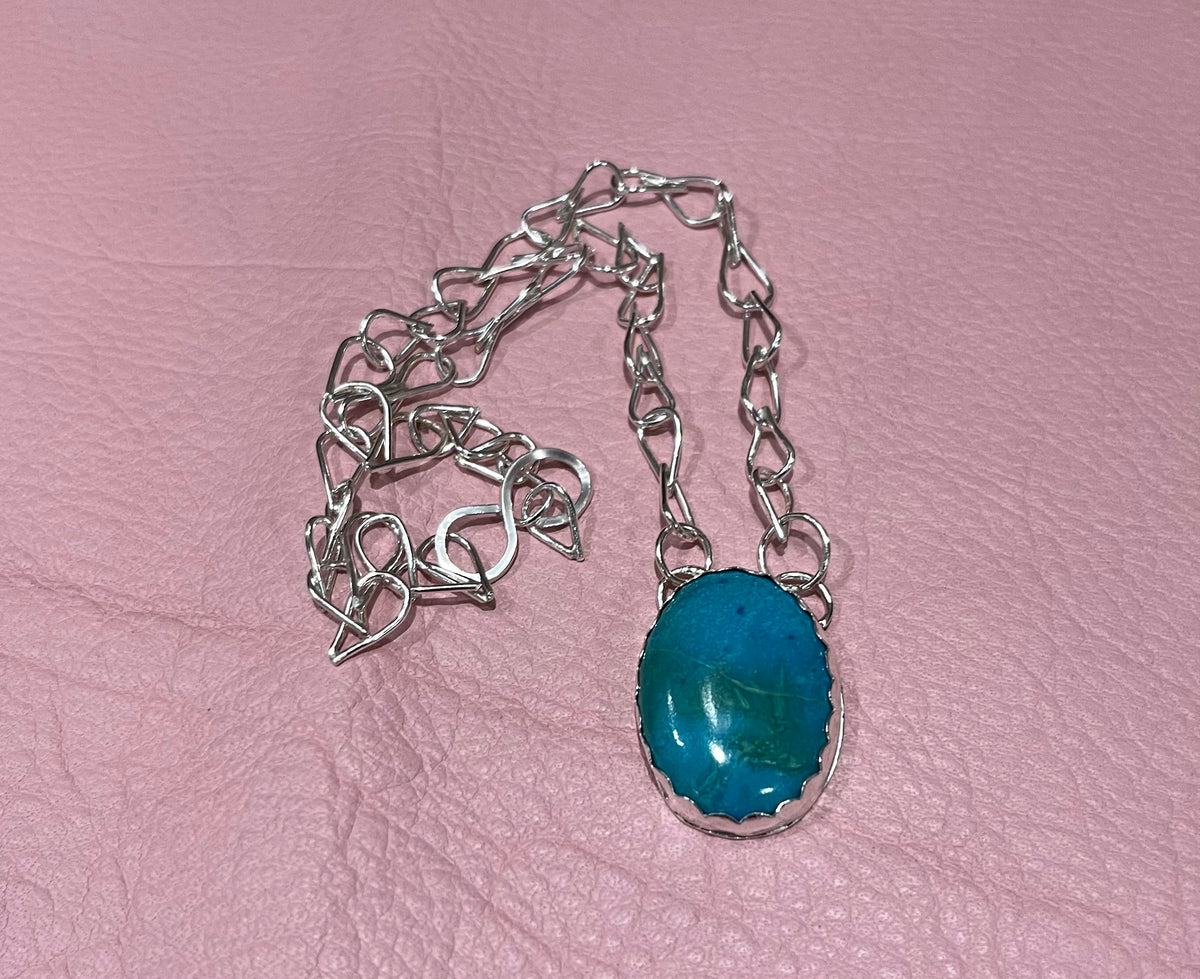 Large turquoise necklace