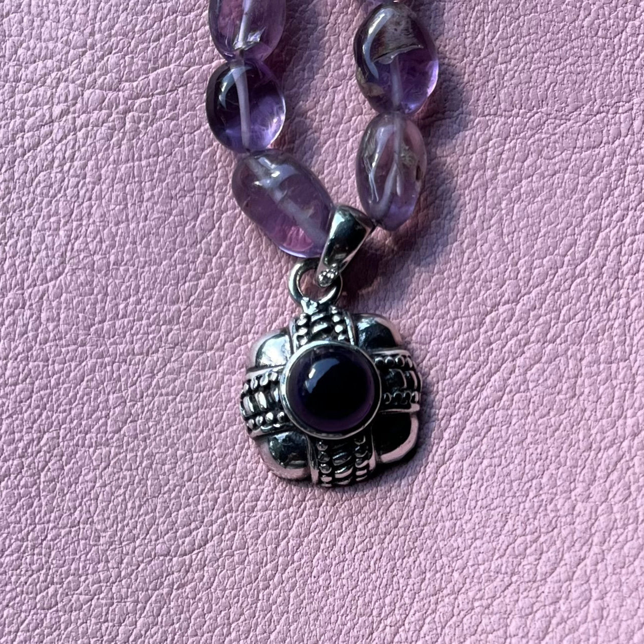 Amethyst pendant necklace