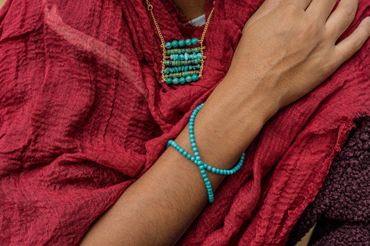 Turquoise bar necklace