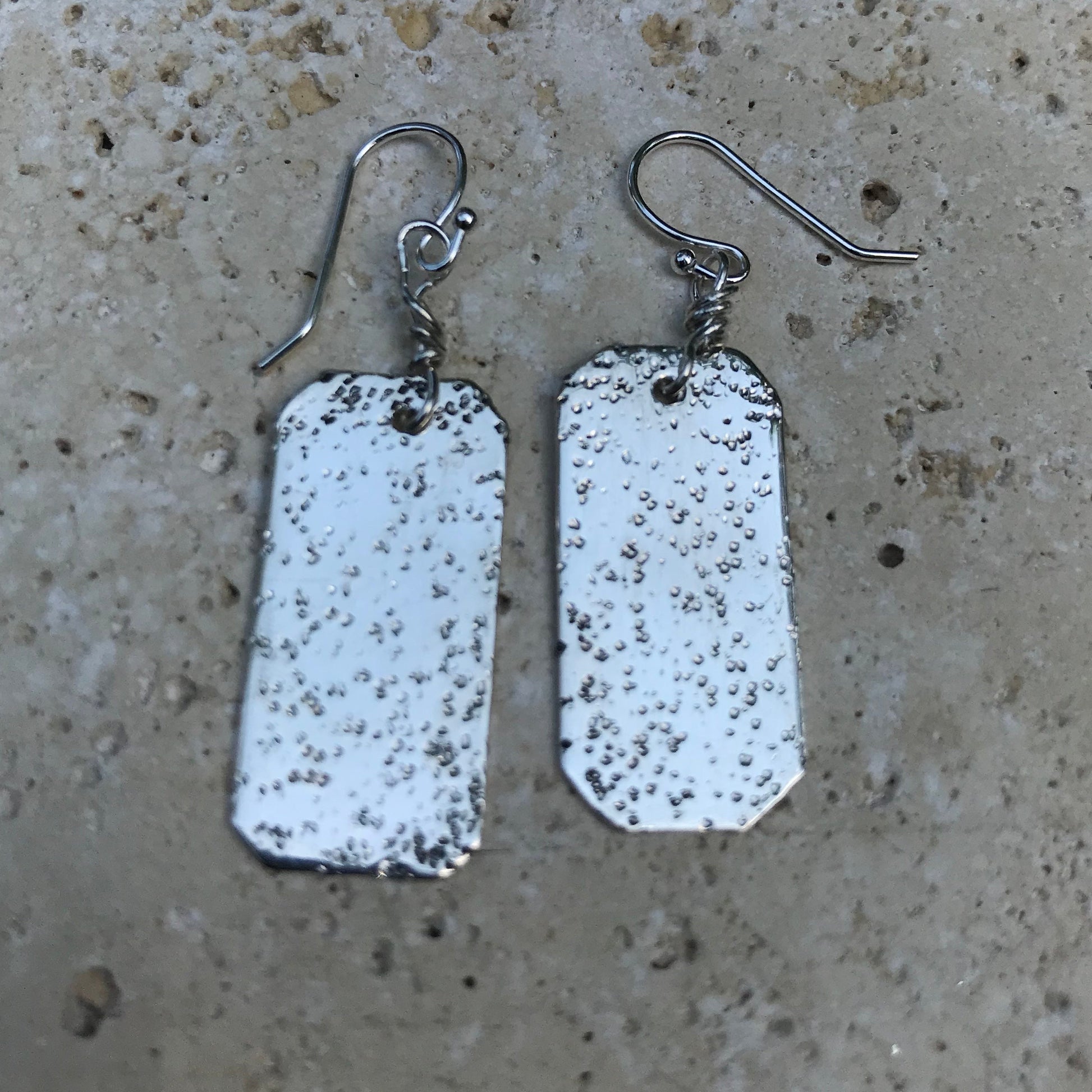 Hammered sterling earrings  image 0