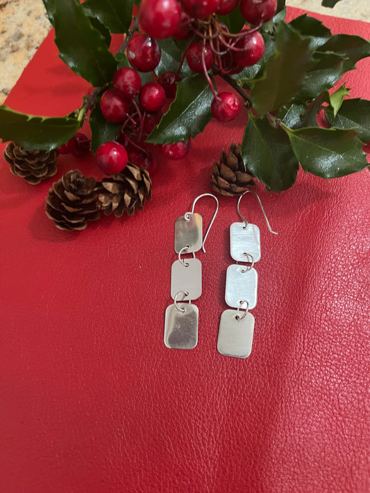 Rectangular chandelier earrings