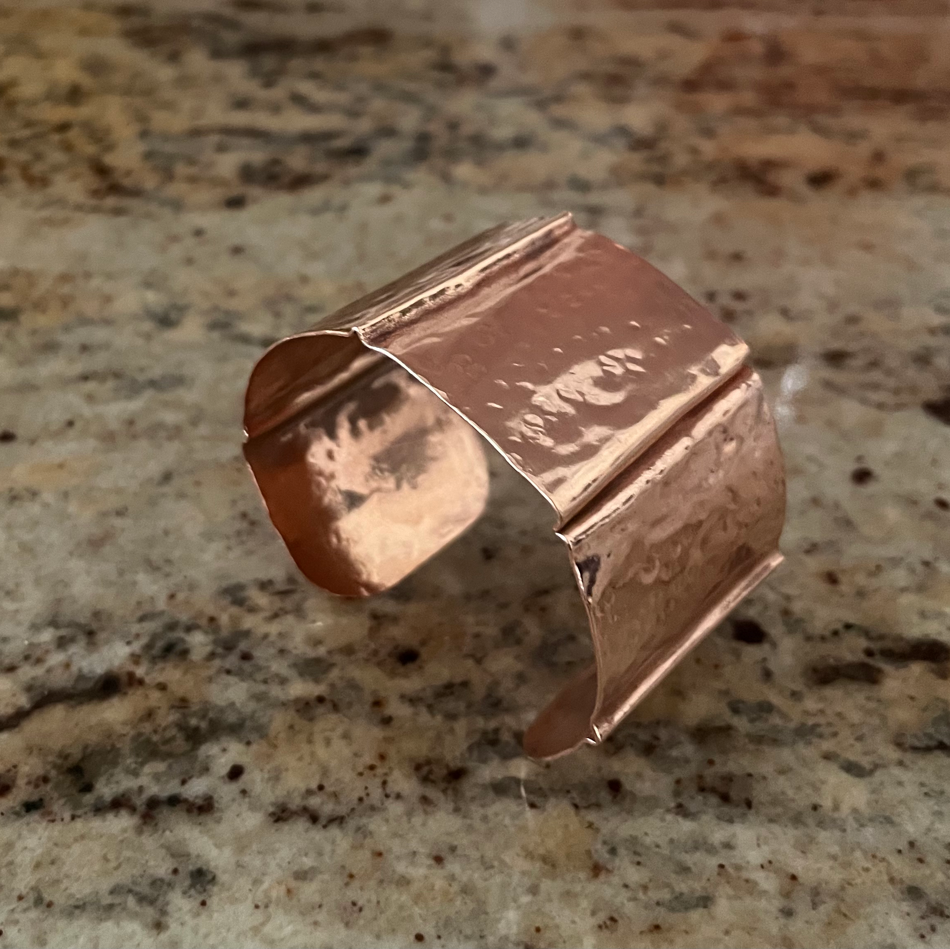 Hammered copper cuff  image 0