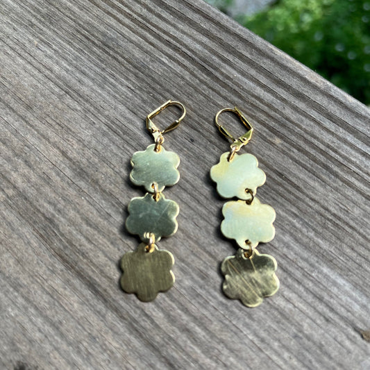 Golden flower earrings  image 0
