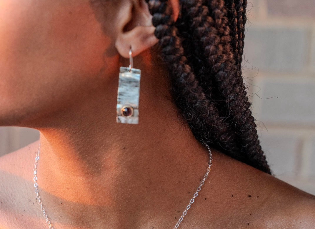 Bohemian necklace, earring and ring set