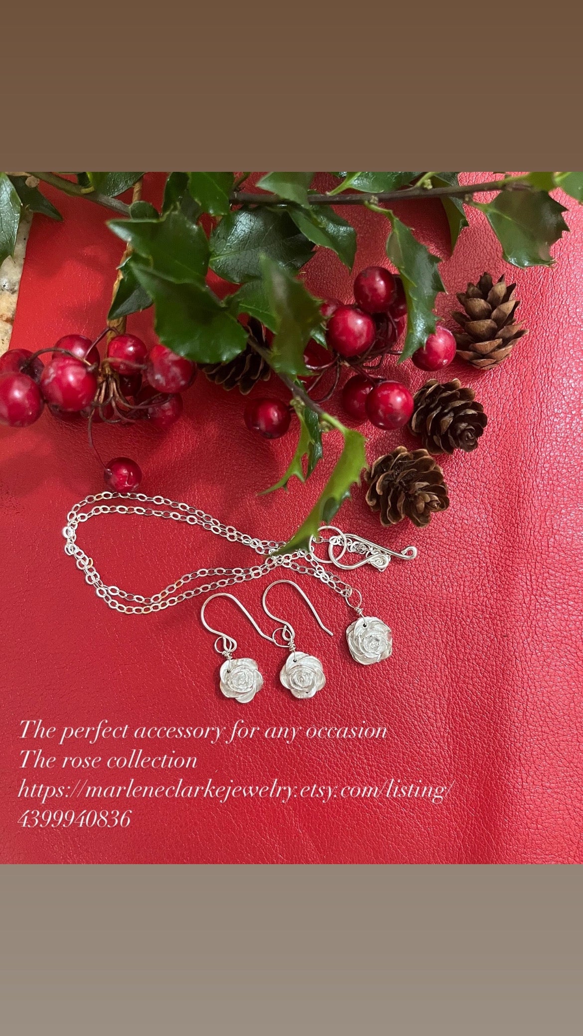 Rose necklace set