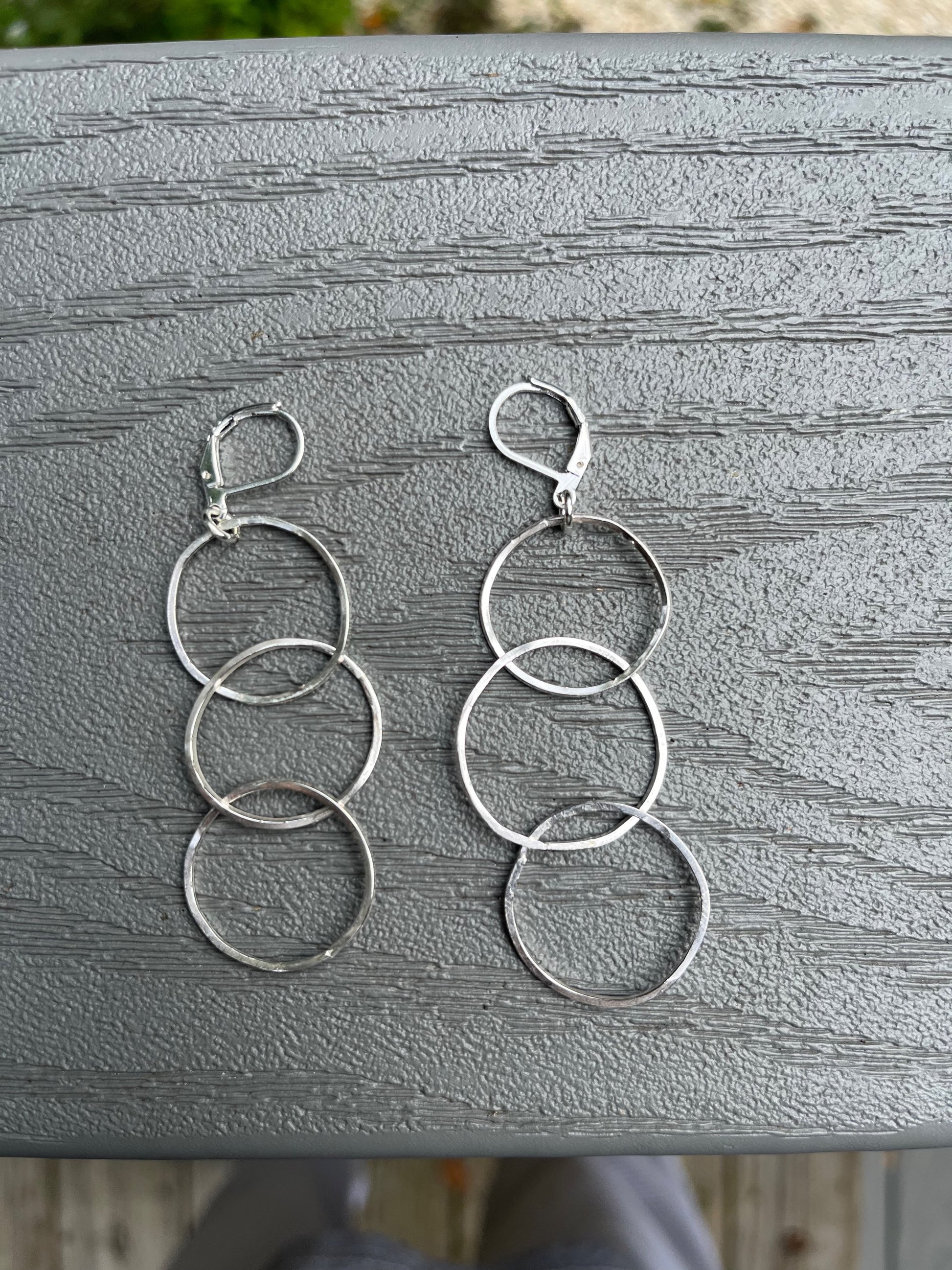 Triple hoop earrings image 3