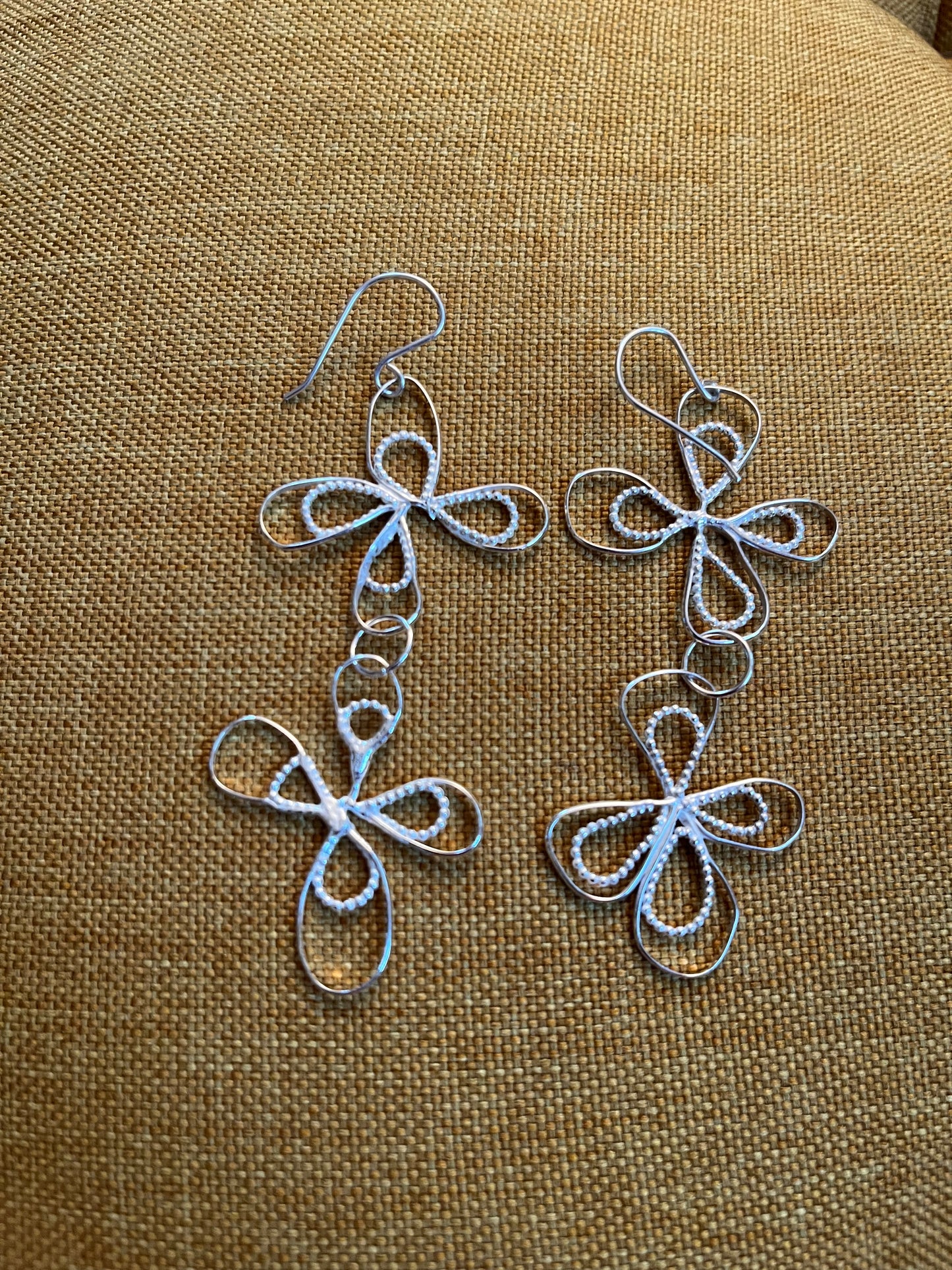 Flower filigree earrings