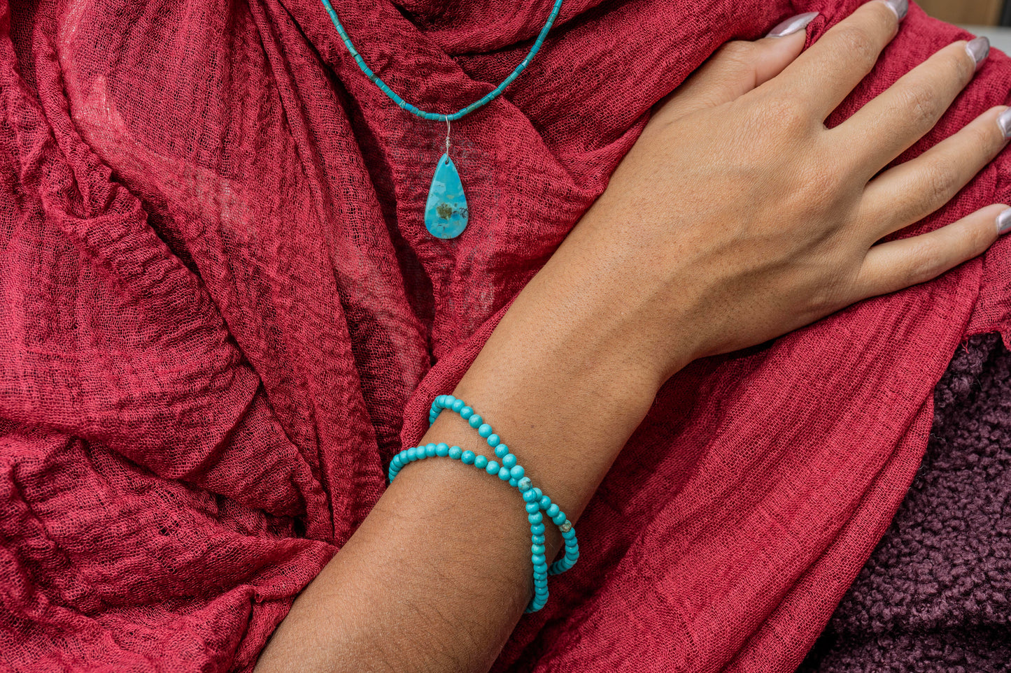 Turquoise teardrop necklace