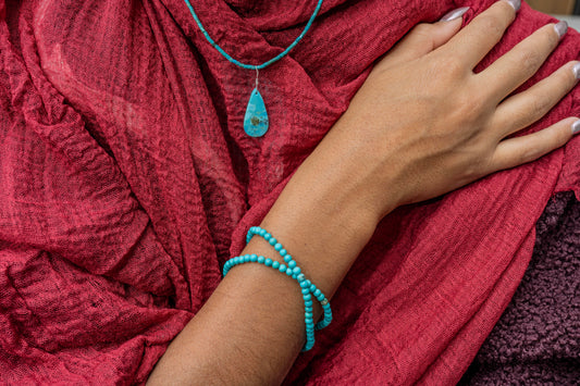 Turquoise teardrop necklace