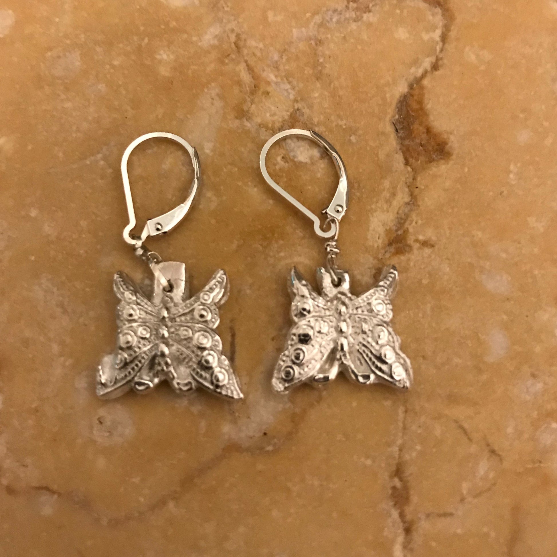 Pure silver butterfly earrings  image 0