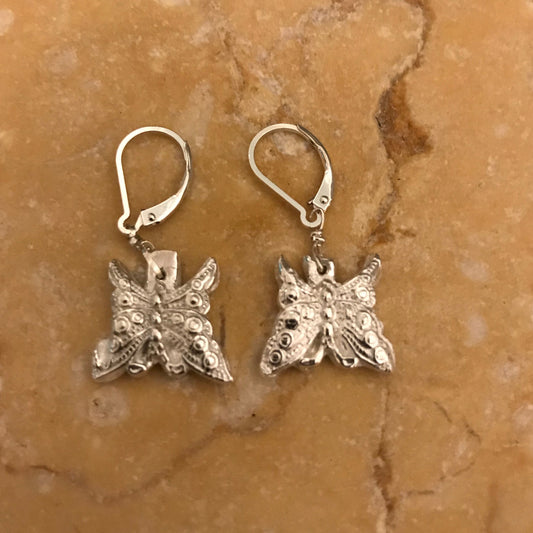 Pure silver butterfly earrings  image 0