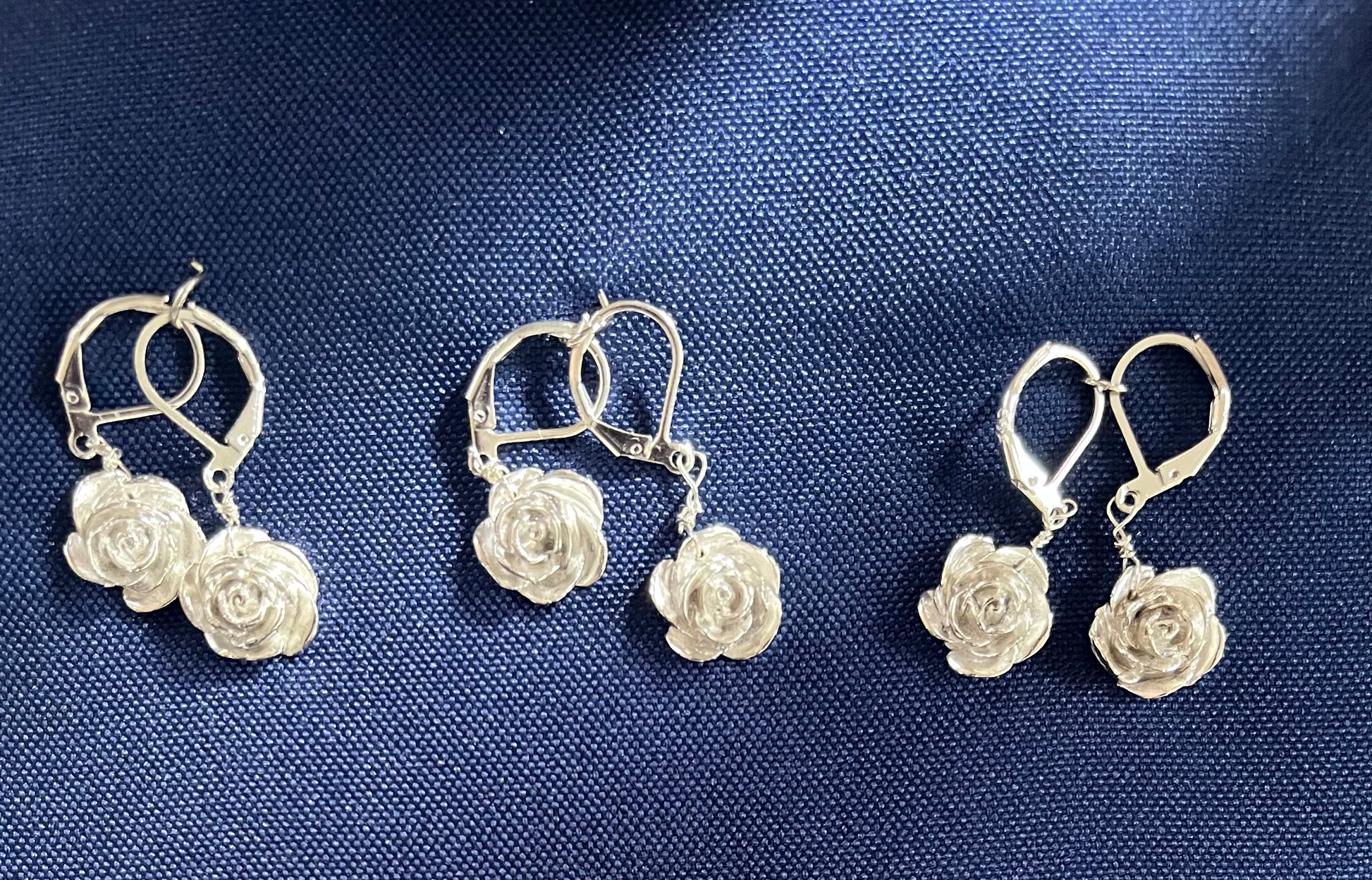 Rose bud earring image 2