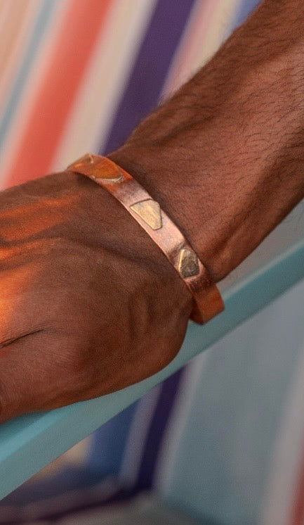 Copper brass bracelet