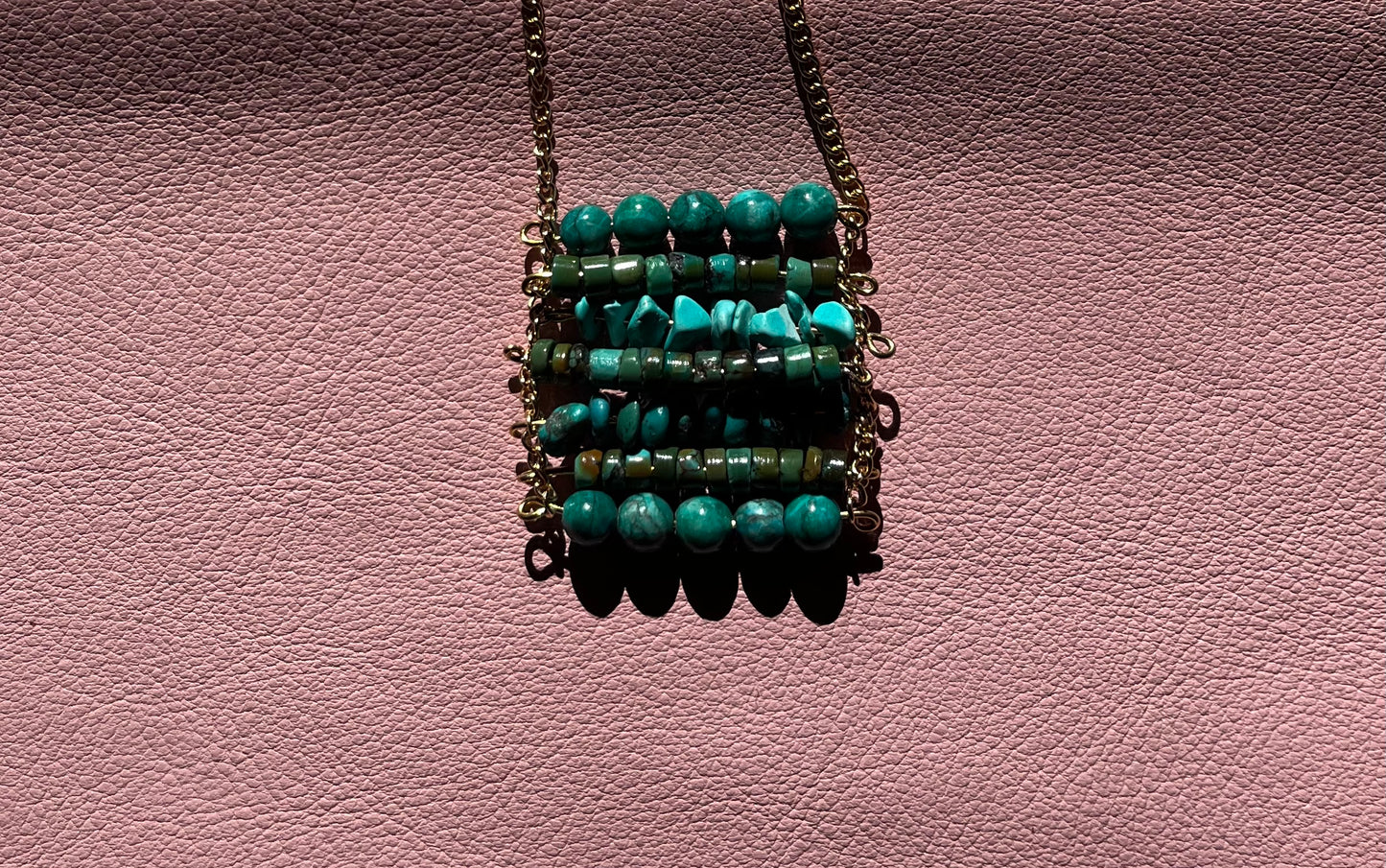 Turquoise bar necklace