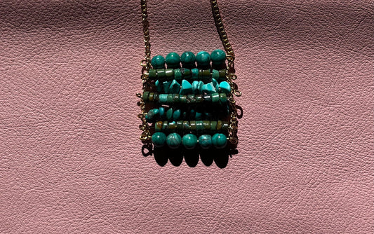 Turquoise bar necklace