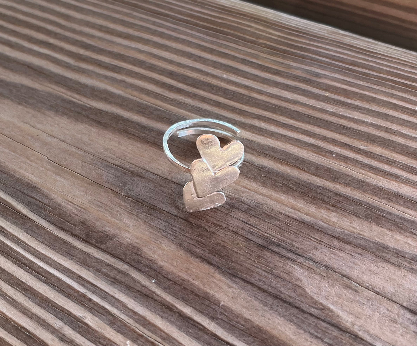 Triple heart ring