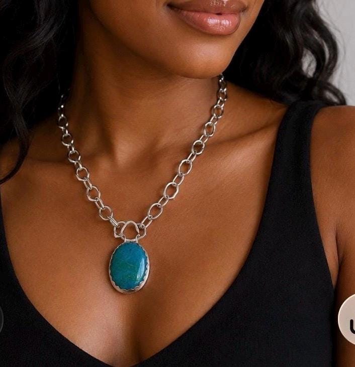 Large turquoise necklace