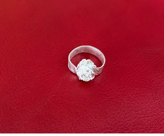 Silver Rose ring