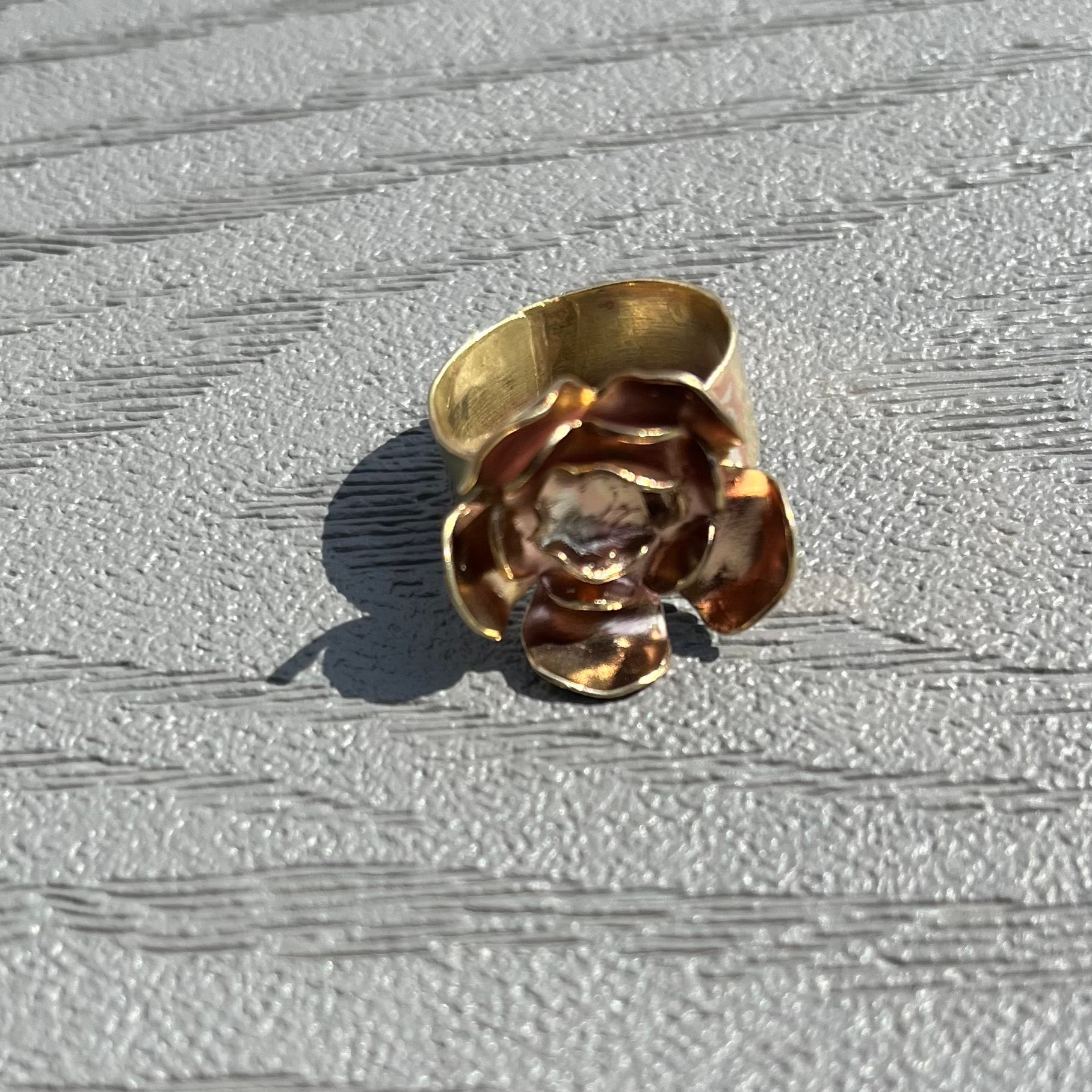 Brass flower ring image 4