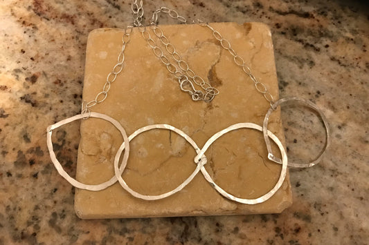 Circular hammered necklace  image 0