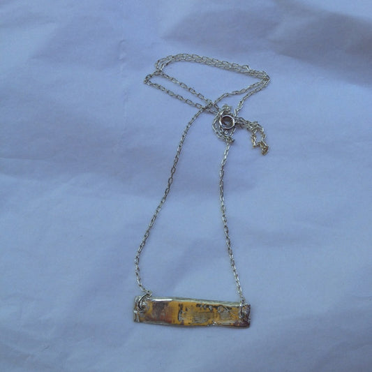 Silver bar necklace image 0