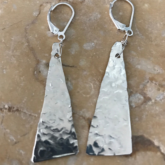 Hammered sterling earring image 0