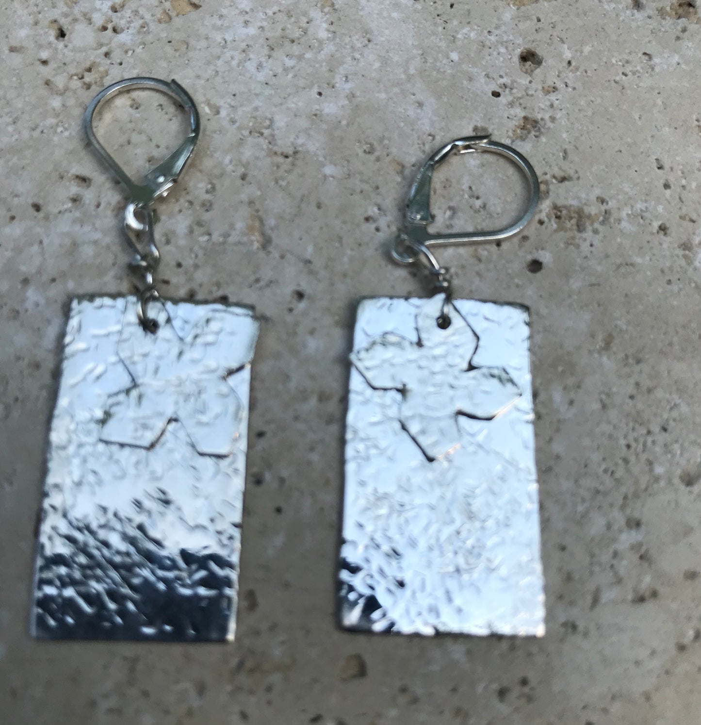 Geometric hammered earrings  image 1
