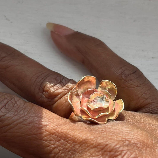 Brass flower ring image 0